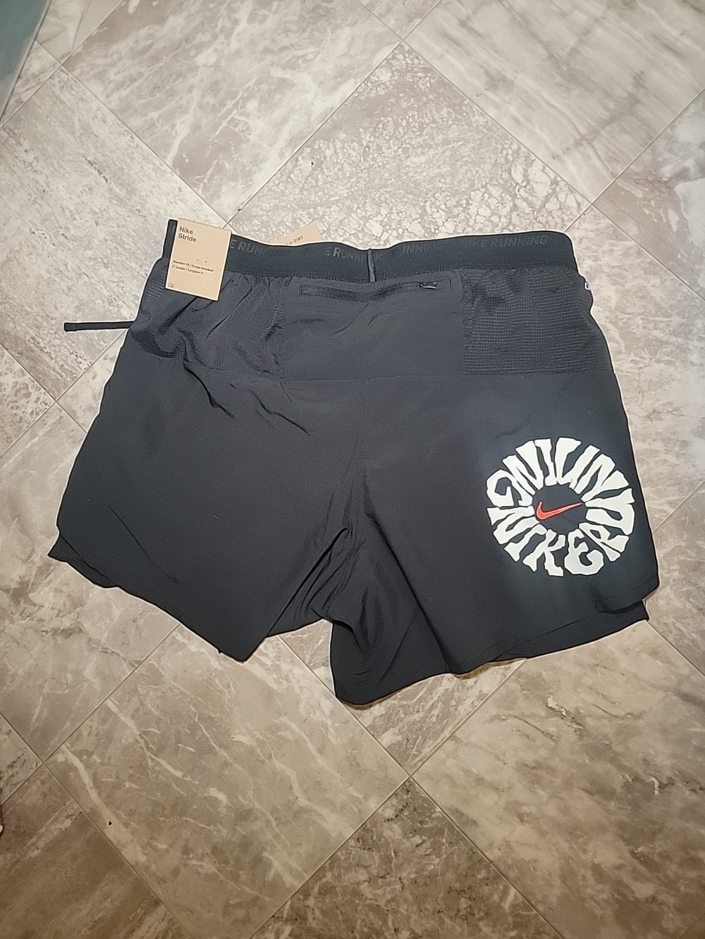 Nike Stride Run Energy Dri-FIT 5" Brief Lined Running Shorts Black Men's M - Picture 2 of 4